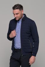 Μπλε ανδρική ζακέτα με ραφή MS - slim fit