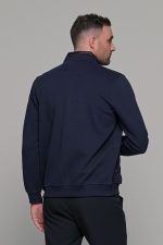 Μπλε ανδρική ζακέτα με ραφή MS - slim fit