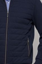 Μπλε ανδρική ζακέτα με ραφή MS - slim fit