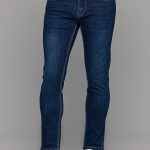 Μπλε ανδρικό παντελόνι τζιν με ελαφρύ ξέβαμμα Paparazzi – slim fit