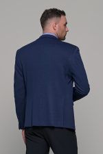 Μπλε ανδρικό ελαστικό σακάκι AM- slim fit - Image 5