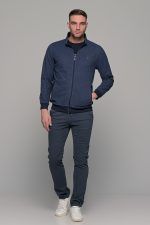 Μπλε ανδρική ζακέτα MS με τσέπες - slim fit