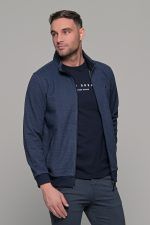 Μπλε ανδρική ζακέτα MS με τσέπες - slim fit