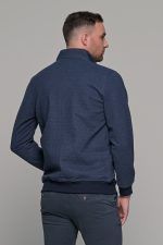 Μπλε ανδρική ζακέτα MS με τσέπες - slim fit