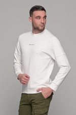 Ανδρική μπλούζα μακρυμάνικη σε λευκό χρώμα - Image 3