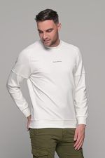 Ανδρική μπλούζα μακρυμάνικη σε λευκό χρώμα - Image 5