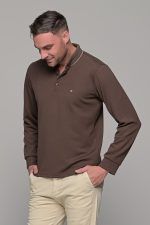 mplouza-t-shirt-makrimaniko-polo-me-giaka-kafe-brown-casual-kathimerino-man-men-andriko (6)