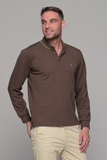 mplouza-t-shirt-makrimaniko-polo-me-giaka-kafe-brown-casual-kathimerino-man-men-andriko (6)