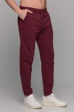Μπορντό ανδρικό παντελόνι φόρμας με λάστιχο FR - Image 3
