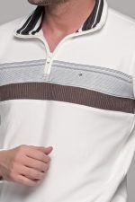 plekto-poylober-me-giaka-me fermouar-bambaki-cottom-sweater-knitting-casual-andriko-man-men-kathimerino-leyko-white-kafe-brown-beloyte-half-zipper (2)