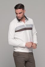 plekto-poylober-me-giaka-me fermouar-bambaki-cottom-sweater-knitting-casual-andriko-man-men-kathimerino-leyko-white-kafe-brown-beloyte-half-zipper (2)