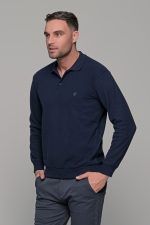 plekto-poylober-polo-me-giaka-bambaki-cottom-sweater-knitting-casual-andriko-man-men-kathimerino-mple-navy-blue