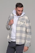poykamiso-fanelenio-andriko-man-men-casual-kathimerino-jacket-karo-grey-gkri-gri-gre-white-leuko-leyko-me-giaka-koympia-shirt