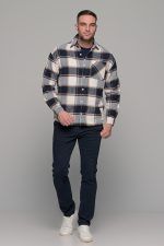 poykamiso-fanelenio-andriko-man-men-casual-kathimerino-jacket-karo-white-leyko-leyko-mple-blue-mpez-beige-me-giaka-koympia-shirt