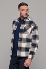 poykamiso-fanelenio-andriko-man-men-casual-kathimerino-jacket-karo-white-leyko-leyko-mple-blue-mpez-beige-me-giaka-koympia-shirt