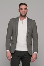 Χακί ανδρικό χειμερινό σακάκι AM- slim fit - Image 3