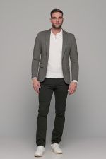 Χακί ανδρικό χειμερινό σακάκι AM- slim fit - Image 7