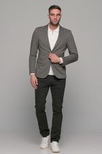 Χακί ανδρικό χειμερινό σακάκι AM- slim fit - Image 8