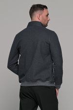 Γκρι ανθρακί ανδρική ζακέτα MS με τσέπες - slim fit