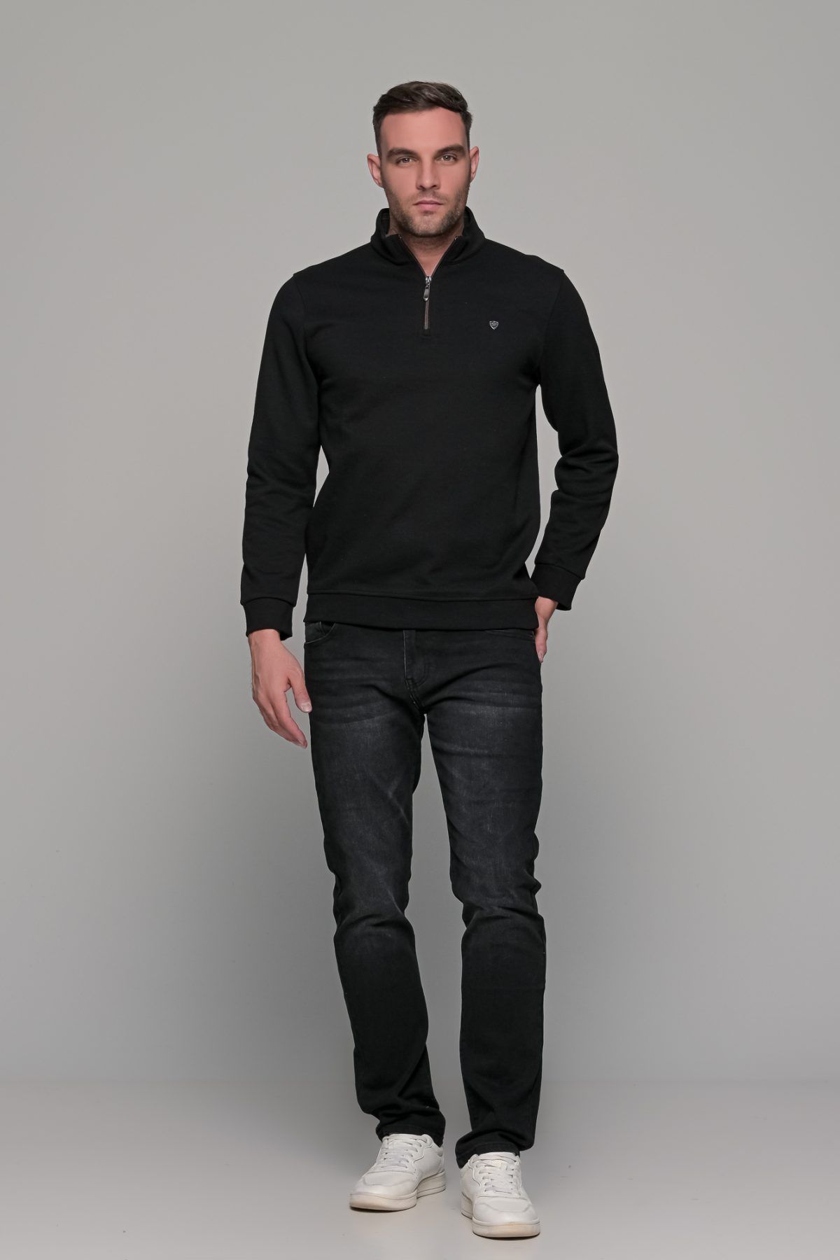 Μαύρο ανδρικό παντελόνι τζιν με ξέβαμμα Paparazzi – slim fit - Image 7