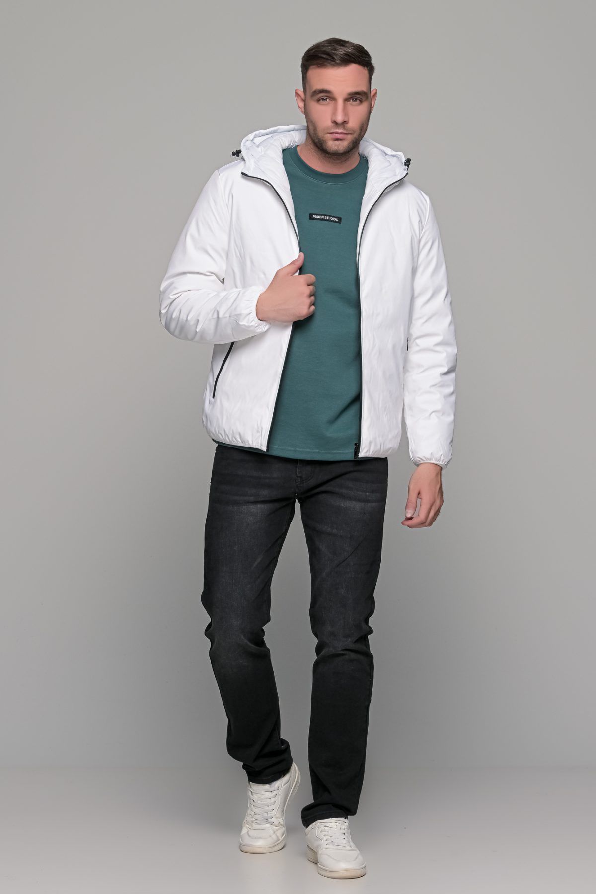 Μαύρο ανδρικό παντελόνι τζιν με ξέβαμμα Paparazzi – slim fit - Image 9