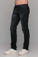 Μαύρο ανδρικό παντελόνι τζιν με ξέβαμμα Paparazzi – slim fit - Image 3