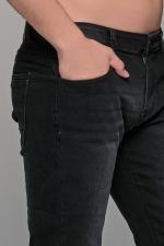 Μαύρο ανδρικό παντελόνι τζιν με ξέβαμμα Paparazzi – slim fit - Image 2