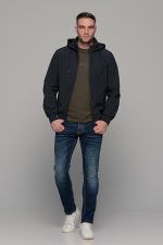 Σκουρο μπλε ανδρικό παντελόνι τζιν με ξέβαμμα Paparazzi – slim fit - Image 6