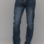 Μπλε ανδρικό παντελόνι τζιν με ξέβαμμα Paparazzi – slim fit