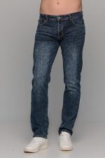 Μπλε ανδρικό παντελόνι τζιν με ξέβαμμα Paparazzi – slim fit