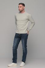 Μπλε ανδρικό παντελόνι τζιν με ξέβαμμα Paparazzi – slim fit - Image 7