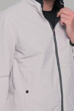 Μαύρο-Λευκό ανοιξιάτικο ανδρικό μπουφάν διπλής όψης double face - Slim fit - Image 4