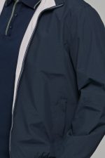 Μπλε-Λευκό ανοιξιάτικο ανδρικό μπουφάν διπλής όψης double face - Slim fit - Image 4