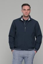 Μπλε-Λευκό ανοιξιάτικο ανδρικό μπουφάν διπλής όψης double face - Slim fit - Image 7