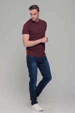 Μπορντό κοντομάνικο t-shirt ανδρικό μπλουζάκι με στάμπα - Image 6