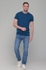 Μπλε κοντομάνικο t-shirt ανδρικό μπλουζάκι με στάμπα - Image 7