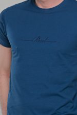 Μπλε κοντομάνικο t-shirt ανδρικό μπλουζάκι με στάμπα - Image 2