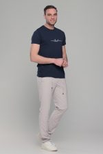 Σκούρο μπλε κοντομάνικο t-shirt ανδρικό μπλουζάκι με στάμπα - Image 6