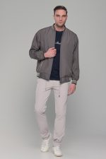 Ανθρακί ανδρικό ανοιξιάτικο μπουφάν - Slim fit - Image 8