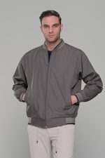 Ανθρακί ανδρικό ανοιξιάτικο μπουφάν - Slim fit - Image 6