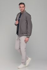 Ανθρακί ανδρικό ανοιξιάτικο μπουφάν - Slim fit - Image 7