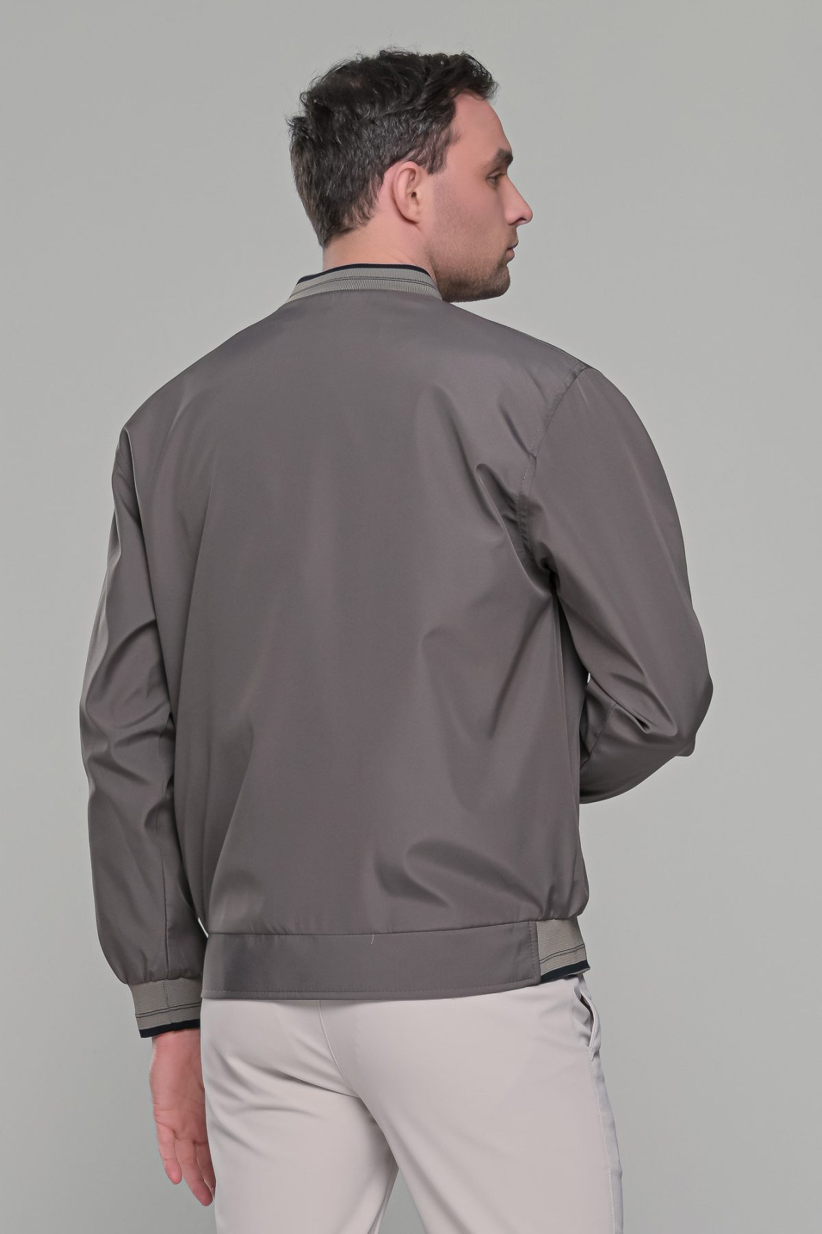 Ανθρακί ανδρικό ανοιξιάτικο μπουφάν - Slim fit - Image 9