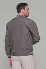 Ανθρακί ανδρικό ανοιξιάτικο μπουφάν - Slim fit - Image 9