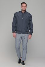 Μπλε ανδρικό ανοιξιάτικο μπουφάν - Slim fit - Image 4