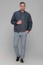 Μπλε ανδρικό ανοιξιάτικο μπουφάν - Slim fit - Image 6