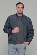 Μπλε ανδρικό ανοιξιάτικο μπουφάν - Slim fit - Image 5