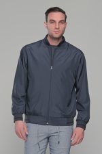 Μπλε ανδρικό ανοιξιάτικο μπουφάν - Slim fit - Image 3