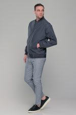 Μπλε ανδρικό ανοιξιάτικο μπουφάν - Slim fit - Image 8