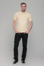 Μπεζ ανδρικό πόλο μπλουζάκι μοντάλ Massaro- Classic Fit - Image 7