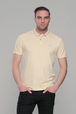 Μπεζ ανδρικό πόλο μπλουζάκι μοντάλ Massaro- Classic Fit